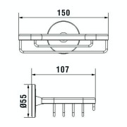 Cana porte-savon mural à coller chromé chromé 150x107x55 mm - LAUFEN H3831310040011 