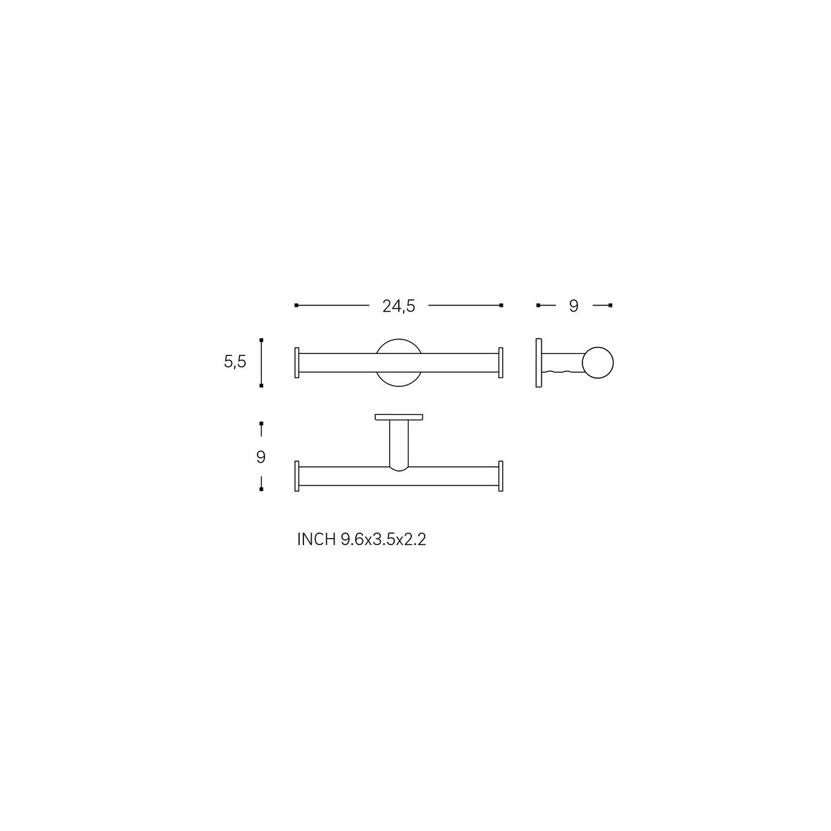 Niara porte-papier toilette double sans couvercle or pâle mat 245x82x58 mm - LAUFEN H3840621650011 