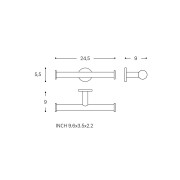 Niara porte-papier toilette double sans couvercle or pâle mat 245x82x58 mm - LAUFEN H3840621650011 