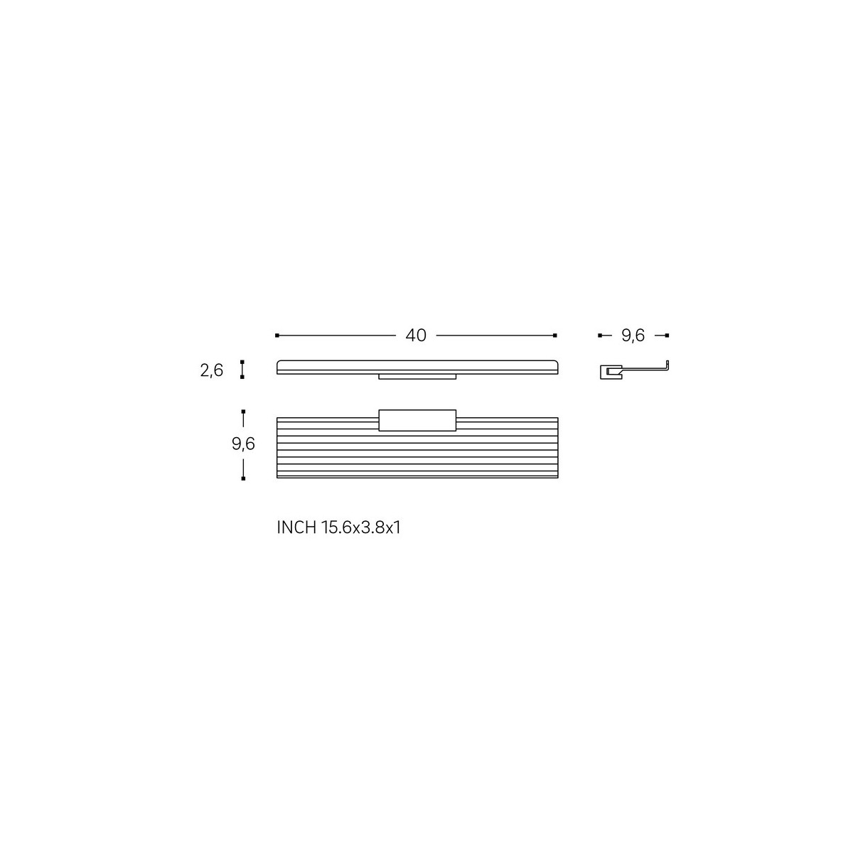 Niara tablette mural 40 cm or pâle mat 400x109x20 mm - LAUFEN H3850621650001 