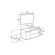 The gap pack 2t + 1p 1000 mm asymétrique droite frêne nordic/poignées nickel mat - ROCA A851999434 