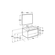 Tenor pack 1t 1 niche inf 800 mm blc brillant - ROCA A852087806 