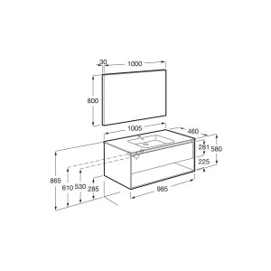 Tenor pack 1t 1 niche inf 1000 mm city oak - ROCA A852088402 