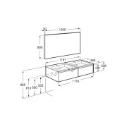 Tenor pack 1t 1 niche inf 1200 mm gris galet brillant - ROCA A852094516 