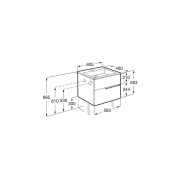 Victoria-n unik (meuble+lavabo) 2 tiroirs droite 600 mm frêne clair - ROCA A852095541 