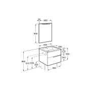 Victoria-n pack 2 tiroirs droite 600 mm vert sauge - ROCA A852105564 