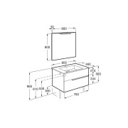 Victoria-n pack (meuble+lavabo+miroir+applique) 2 tiroirs 800 mm vert sauge - ROCA A852107564 