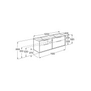 Optica unik 4 tiroirs et lavabo porcelaine 1200 mm frêne clair - ROCA A852455541 