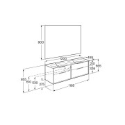 Optica pack 4 tiroirs 1200 mm noyer - ROCA A852463517 