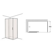 Ura lf-c 700 mm chromé - ROCA AM20K2BC7D0012NMN 