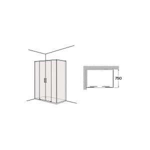 Ura lf 750 mm noir - ROCA AM20N2EE7D0016NMN 