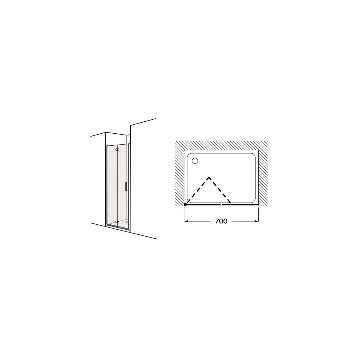 Ura pp-e 700 mm chromé - ROCA AM20P2BC7D0012NMN 