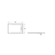 Receveur de douche 1600X700 Blanc Aquos - ROCA AP6016402BC01100 