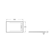 Receveur de douche 1600X900 Gris Ardoise Aquos - ROCA AP60164038401200 
