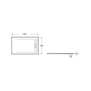 Receveur de douche 1800X800 Blanc Aquos - ROCA AP60170832001100 