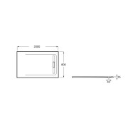 Aquos Receveur Stonex Avec Vidage 2000X800 Perle - ROCA AP6017D032001630 