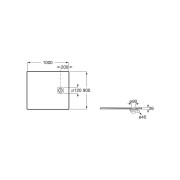 Terran-n receveur stonex 1000x900 avec vidage garde d'eau 30mm perle - ROCA APA013E838403630 