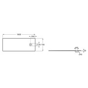 Terran-n receveur stonex 1800x700 avec vidage garde d'eau 30mm café - ROCA APA017082BC03660 
