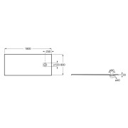 Terran-n receveur stonex 1800x800 avec vidage garde d'eau 30mm perle - ROCA APA0170832003630 