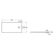 Terran-n receveur stonex 1800x900 avec vidage garde d'eau 30mm café - ROCA APA0170838403660 