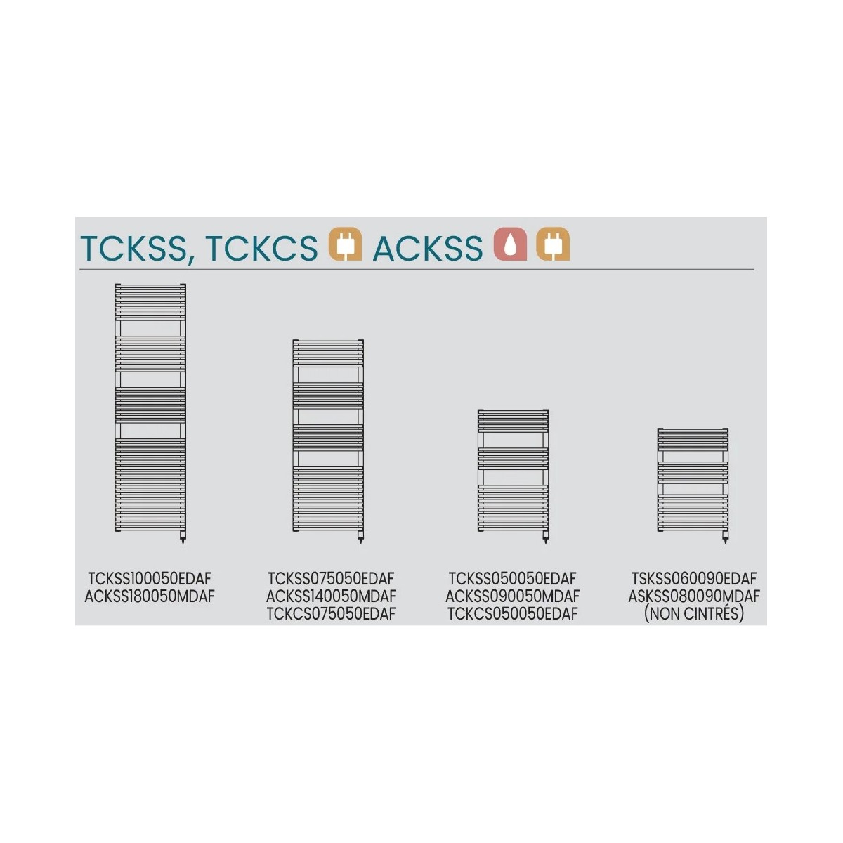 Sèche-serviettes ACOVA Kéva Spa IHD 750W TCKSS075050EDAF