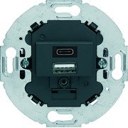 Chargeur USB A+C 1930 Anthracite - HAGER 260415 