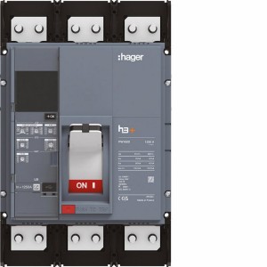 Disjoncteur boitier moulé h3+ PW1600 LSI 3 Poles 1250A 70kA - HAGER HEQ980JR 