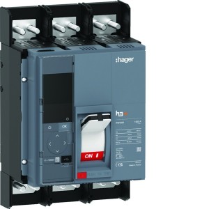 Disjoncteur boitier moulé h3+ PW1600 Energy 3 Poles 1000A 50kA - HAGER HMQ970NR 