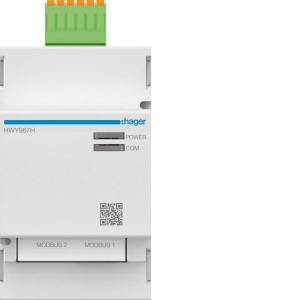 Module de communication Modbus RTU pour boitier moulé h3+ PW1600 - HAGER HWY967H 