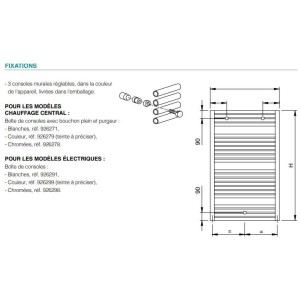 Sèche-serviette ACOVA - ATOLL Spa eau chaude 571W SL-120-050