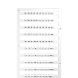 Clip de marquage 5 mm, numérotée de 101-200 - HAGER KR03BE 