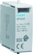 Cartouche T2 1P photovoltaïque +/ - pour SPV340 - HAGER SPV040 