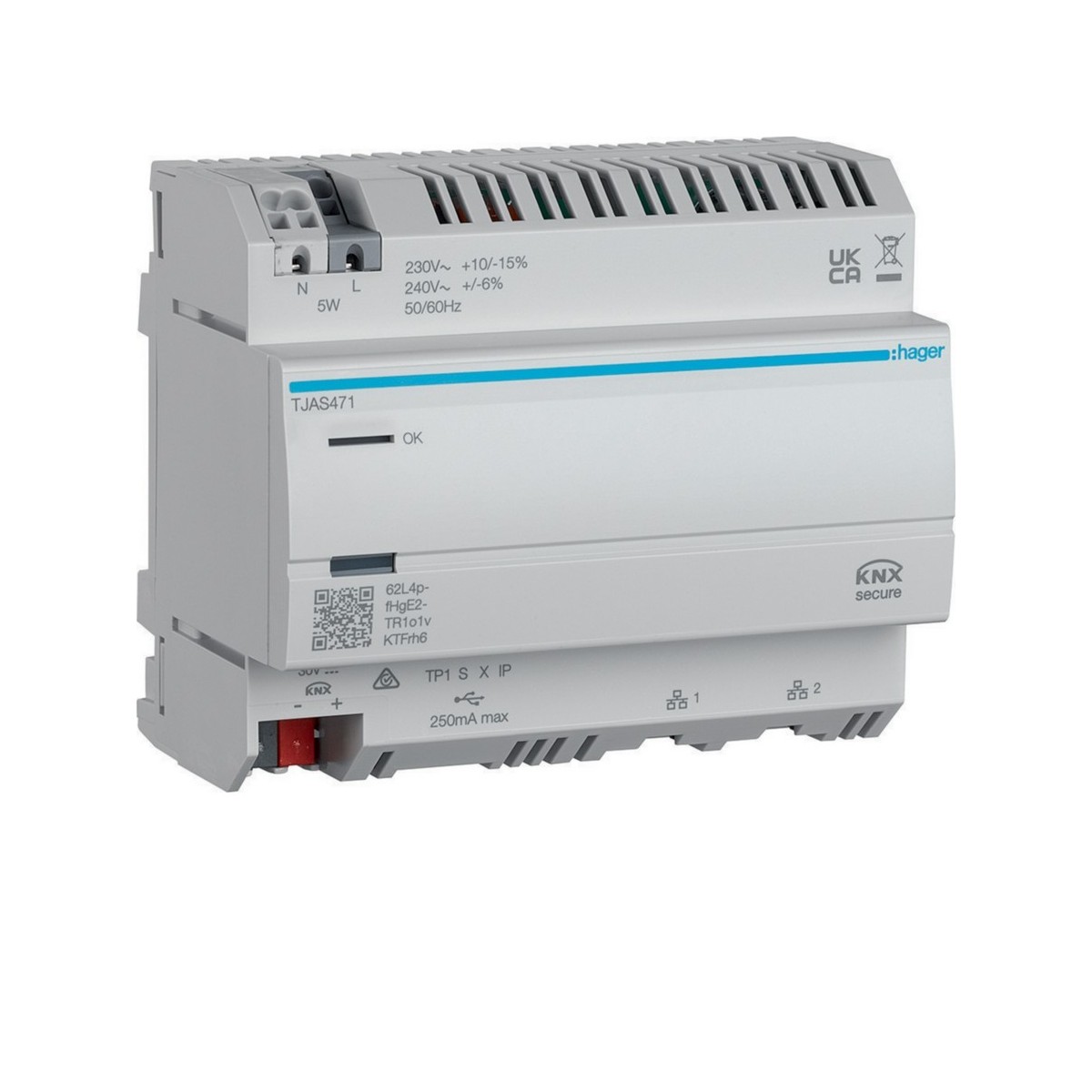 Serveur domotique KNX domovea expert, module automatisme remplacement TJA450 - HAGER TJAS471R 