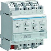 Actionneur KNX Secure 6 sorties 16A/230V charge capacitive config Mode Easy/ETS - HAGER TYAS606D 