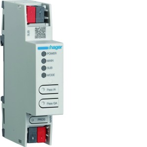 Coupleur de lignes KNX Secure pour lier les lignes KNX filaire - HAGER TYFS130 