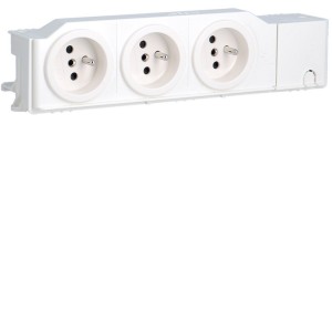 Bloc multiprises avec 3 prises rotatives - HAGER VZ00ASF 