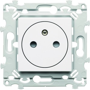 Prise de courant affleurante essensya 2P+T Pure - HAGER WE106 