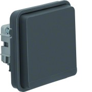 Prise de courant 2P+T cubyko étanche IP55 associable gris - HAGER WNA100 