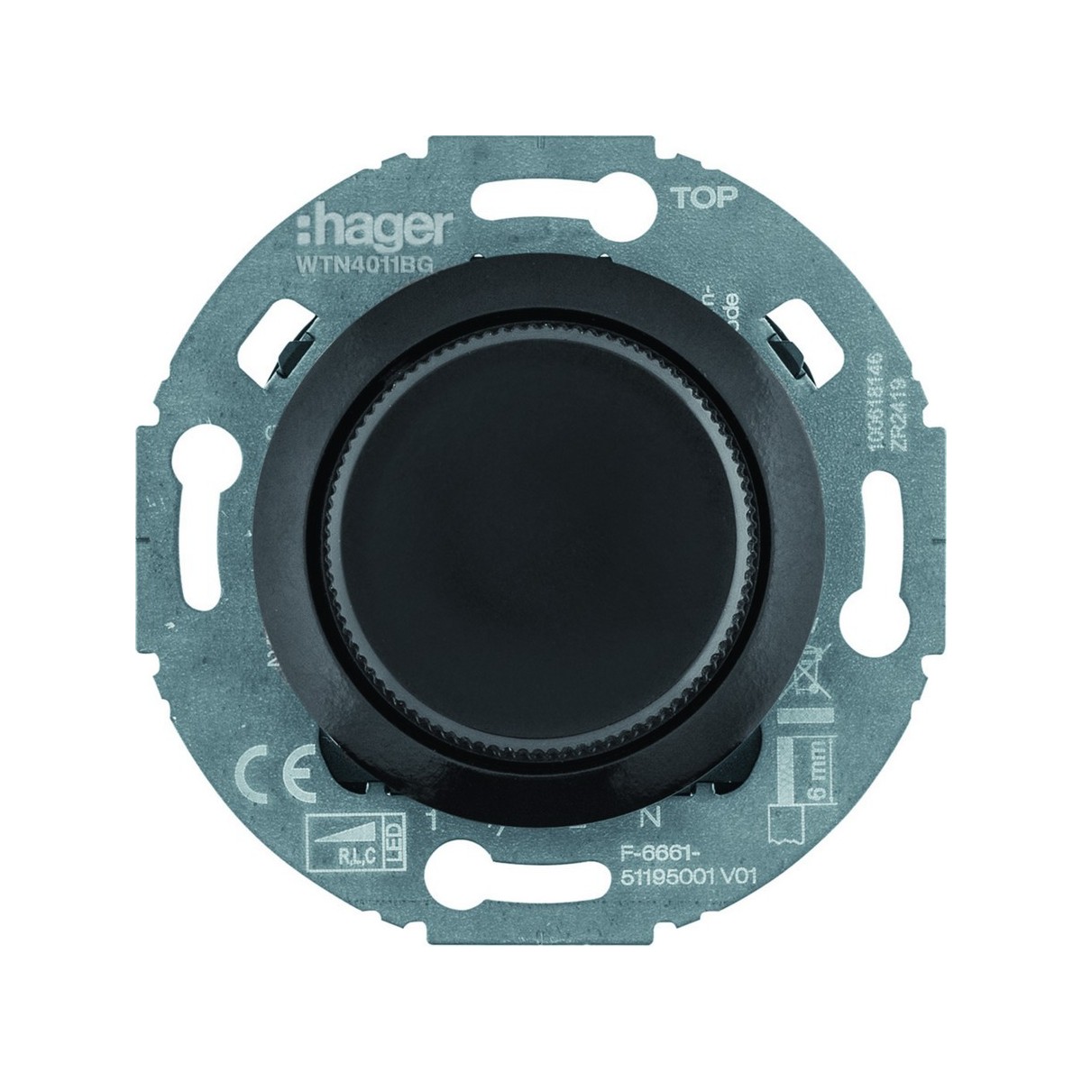 Variateur rotatif 1930 Nuit - HAGER WTN4011BG 