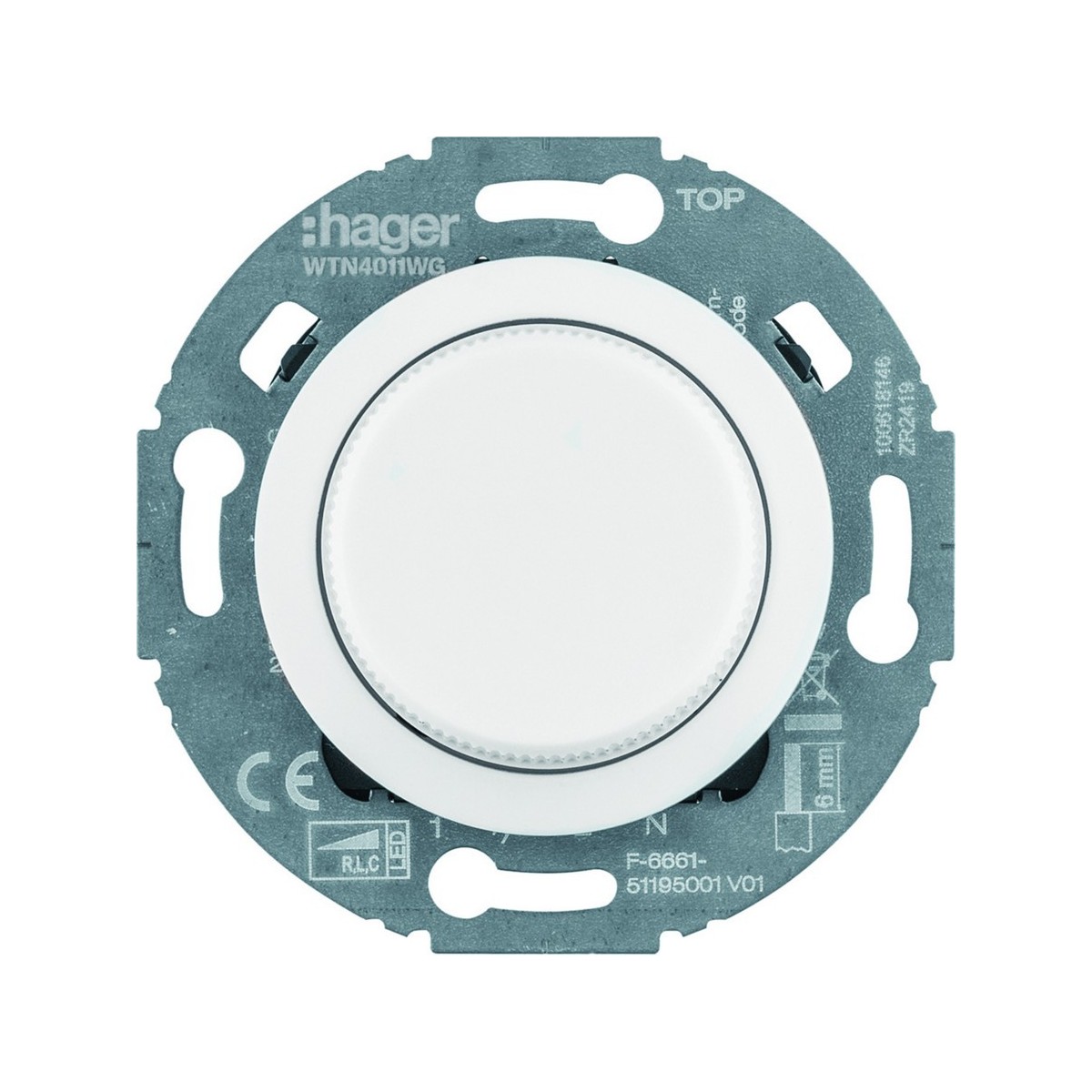 Variateur rotatif 1930 Alba - HAGER WTN4011WG 