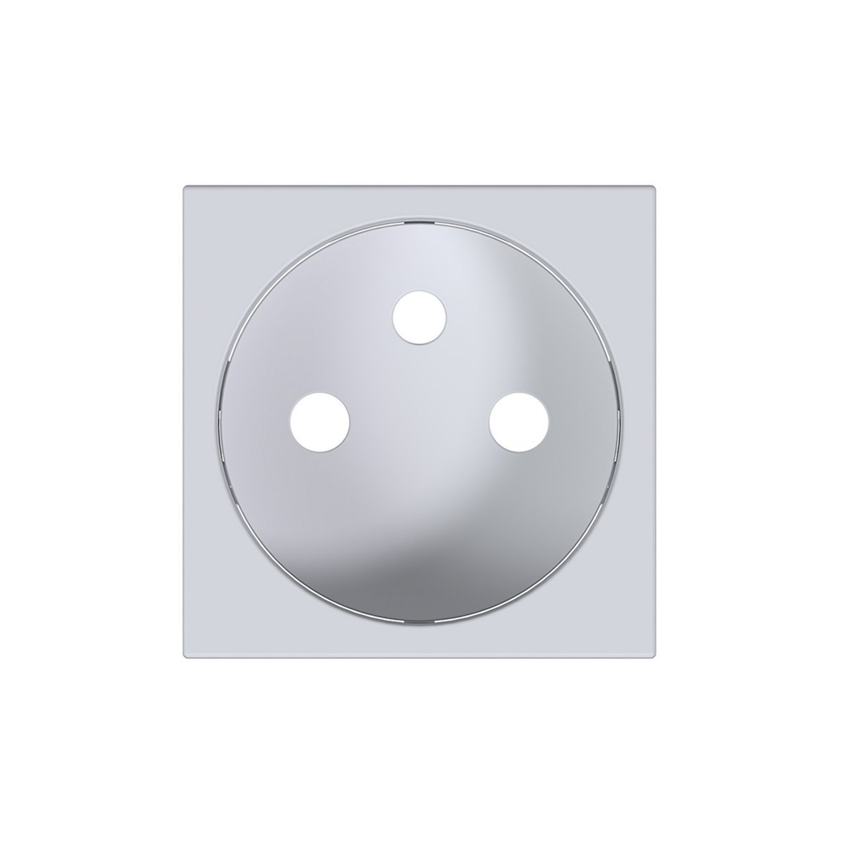 Enjoliveur gallery prise de courant affleurante 2P+T, finition Pure - HAGER WXD106B 