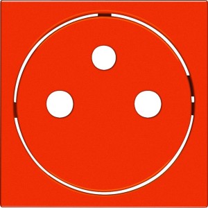 Enjoliveur gallery prise de courant affleurante 2P+T, finition Orange - HAGER WXD106E 