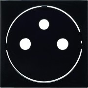 Enjoliveur gallery prise de courant affleurante 2P+T, finition Night - HAGER WXD106N 