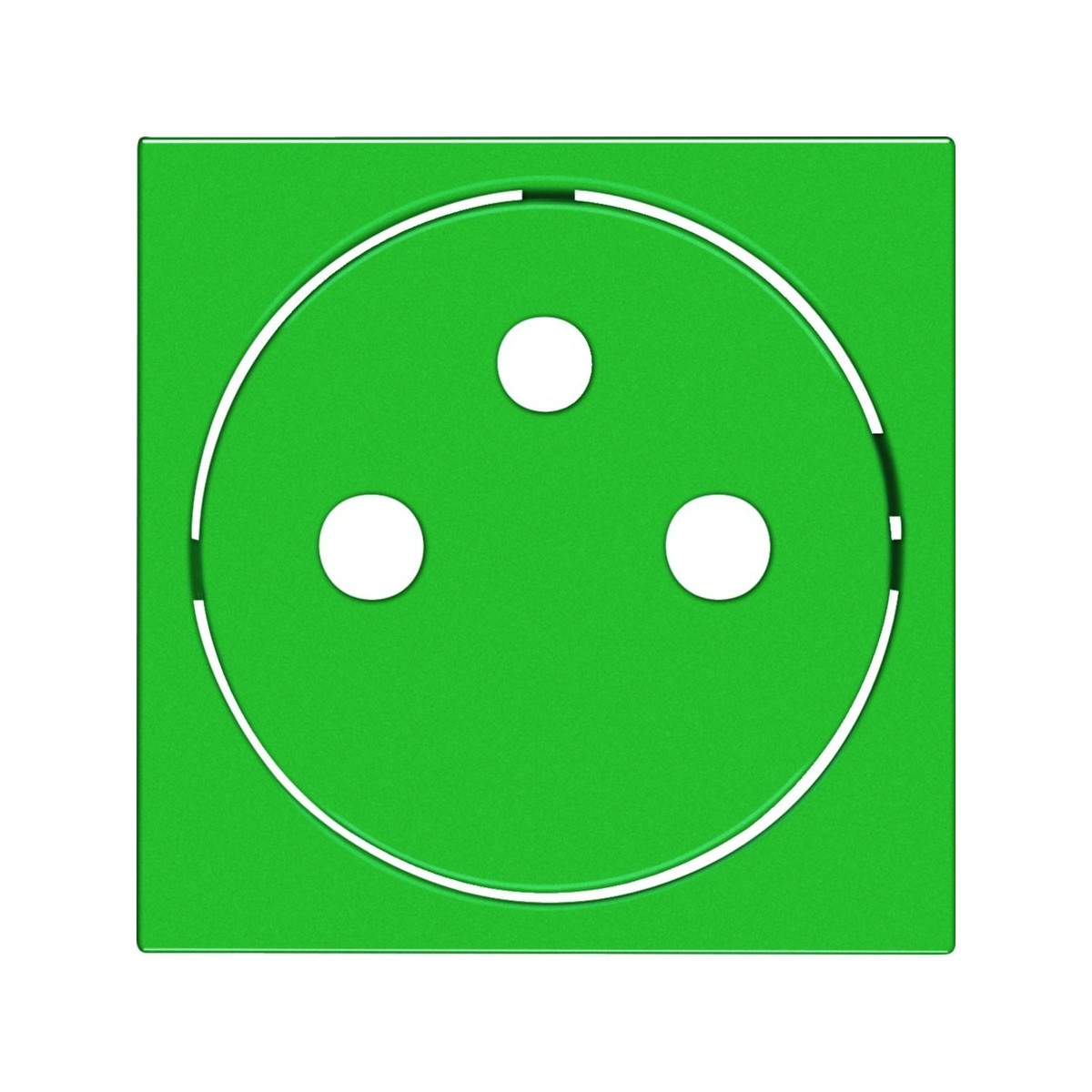 Enjoliveur gallery prise de courant affleurante 2P+T, finition Vert - HAGER WXD106V 