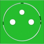 Enjoliveur gallery prise de courant affleurante 2P+T, finition Vert - HAGER WXD106V 