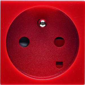 Prise de courant gallery 2P+T avec détrompage - HAGER WXF104R 