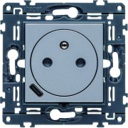 Prise de courant affleurante 2P+T avec USB-C Titane - HAGER WXF114T 