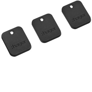 Lot de 3 badges RFID format porte-clé noir - HAGER XVA400 