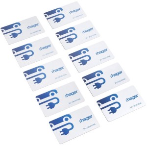 Lot de 10 badges RFID format carte - HAGER XVA420 