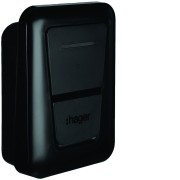 witty plus borne de recharge IP55 1x 7,4/22kW 1P/3P T2+TIC+RFID+APP BLE+OCPP+MID - HAGER XVL122STI 